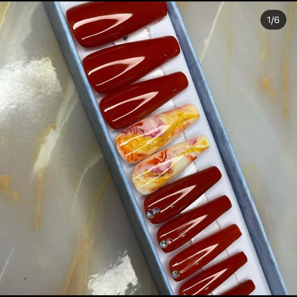 20 pc press on nails hand made